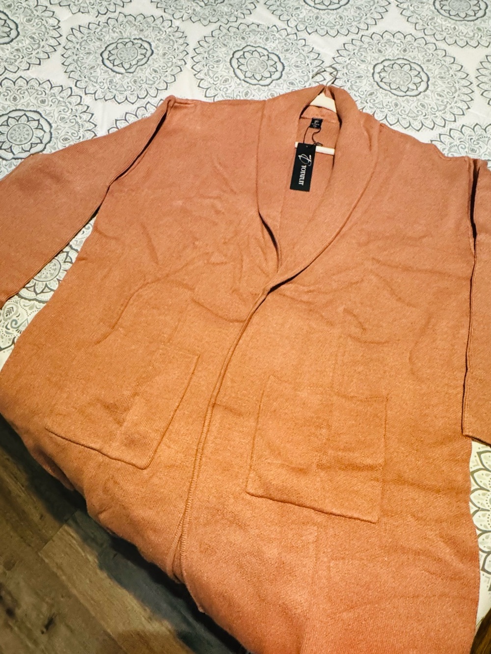 Women’s 2x  Open-Front Pocket Cardigan